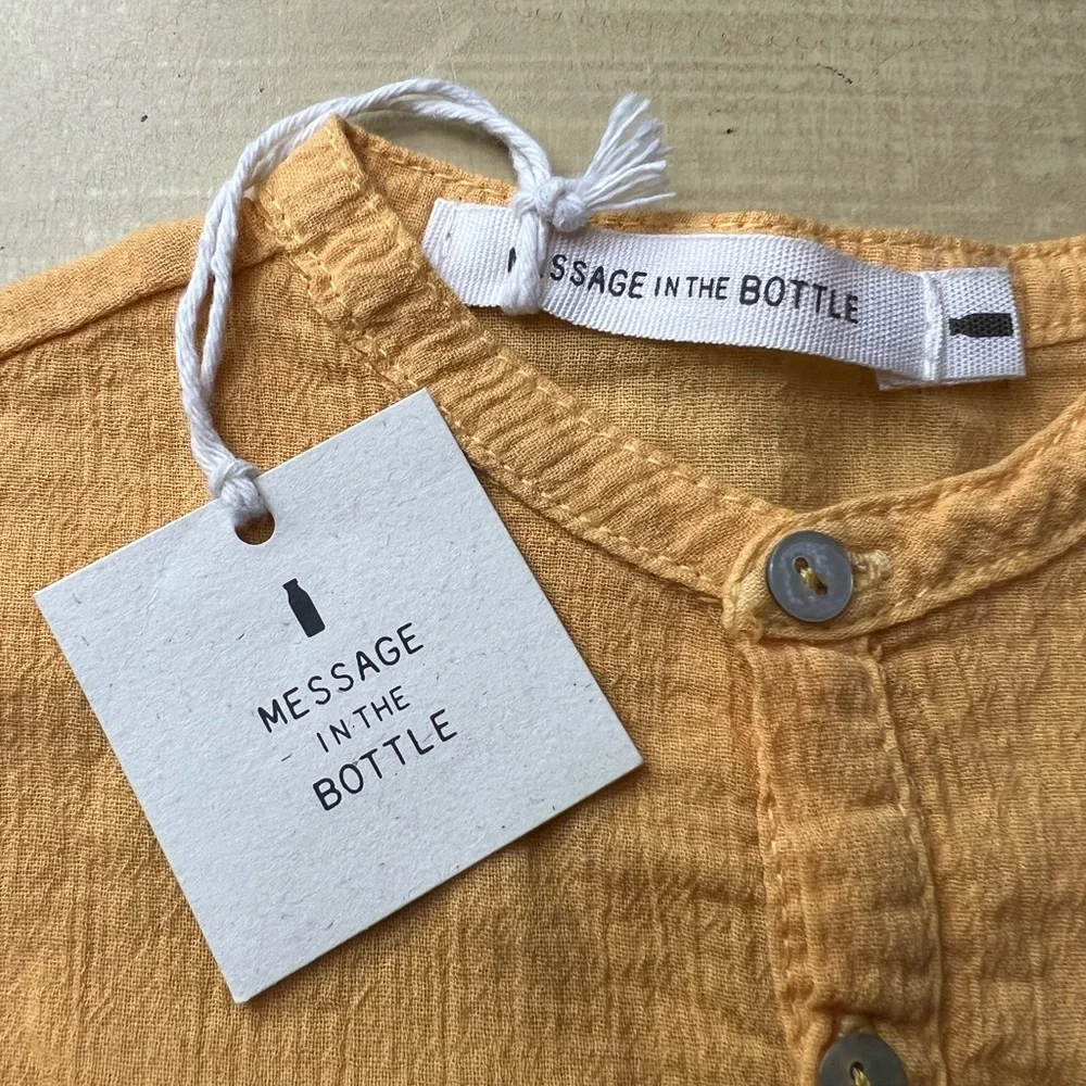 Message In the Bottle Long Sleeve Button Down